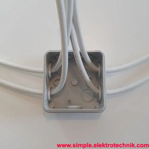 surface-mounted junction box cable insertion simple electrical engineering