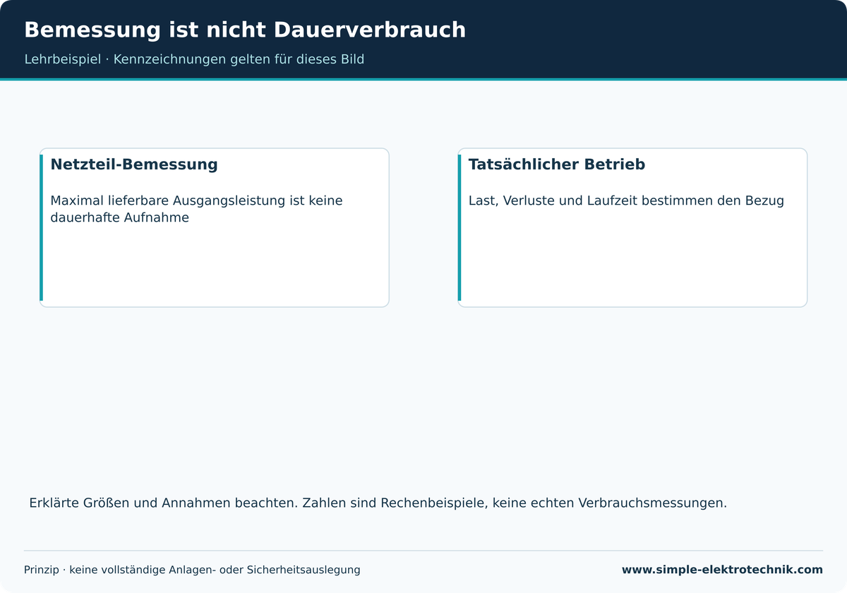 Bemessung ist nicht Dauerverbrauch Ausgangsbemessung und tatsächliche Aufnahme unterscheiden.