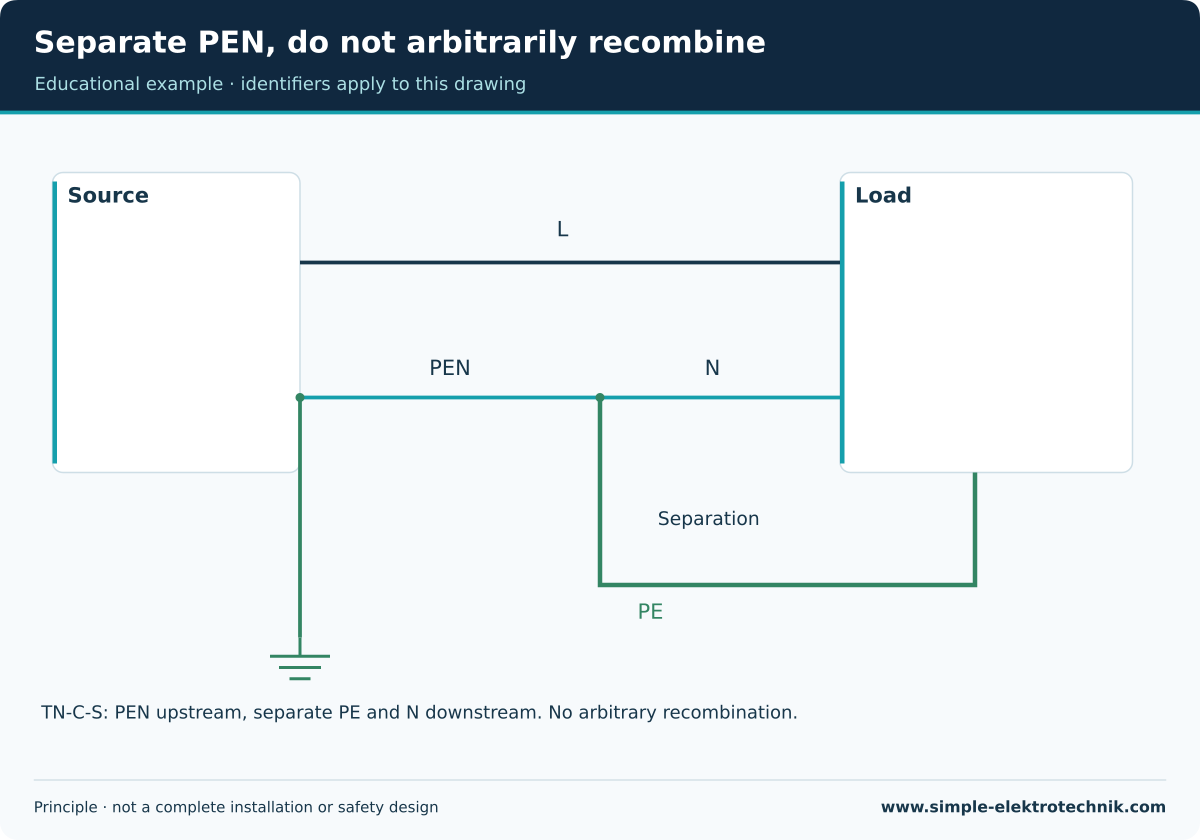 Separate PEN, do not arbitrarily recombine Concept of intended separation, not retrofit instructions.