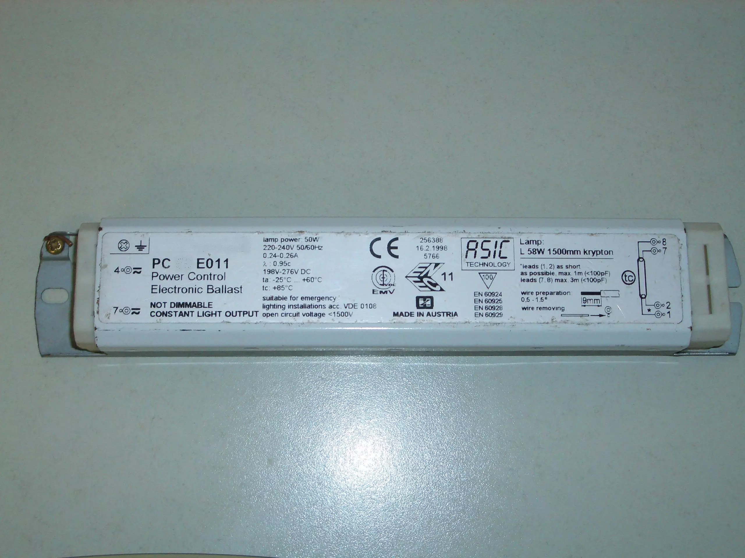 elektronisches vorschaltgerät für leuchtstoff lampen