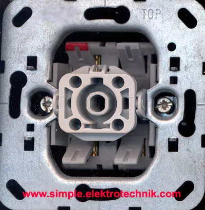 Front side of the two-way switch simple elektrotechnik