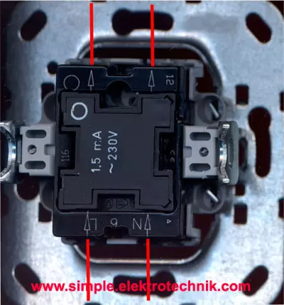 Kontroll Wechselschalter rückseite simple elektrotechnik