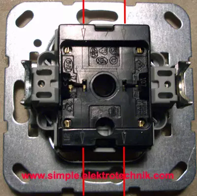 rückseite eines kreuzschalters simple elektrotechnik