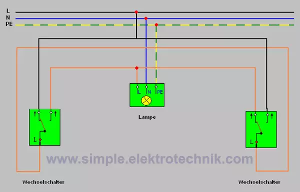 circuit cost-saving two-way switch simple electrical engineering