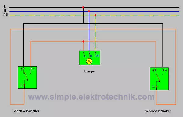 schaltung spar wechselschaltung simple elektrotechnik