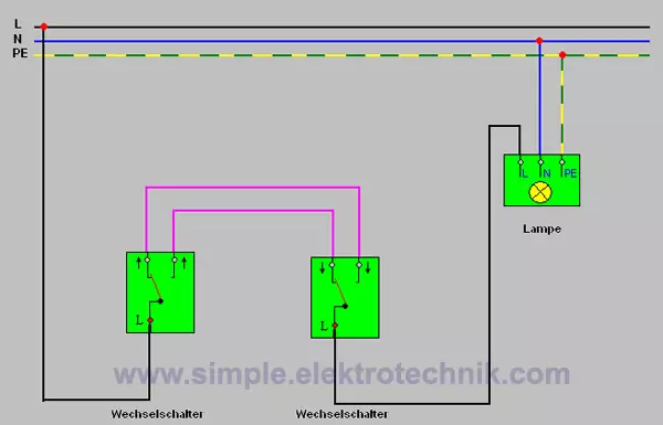 schaltung wechselschaltung simple elektrotechnik