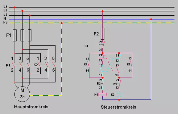 schaltung wendeschütz simple elektrotechnik