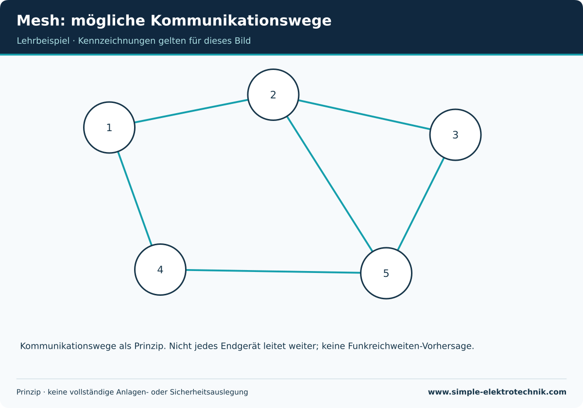 Topologieprinzip ohne tatsächliche Reichweiten- oder Kompatibilitätsangabe.