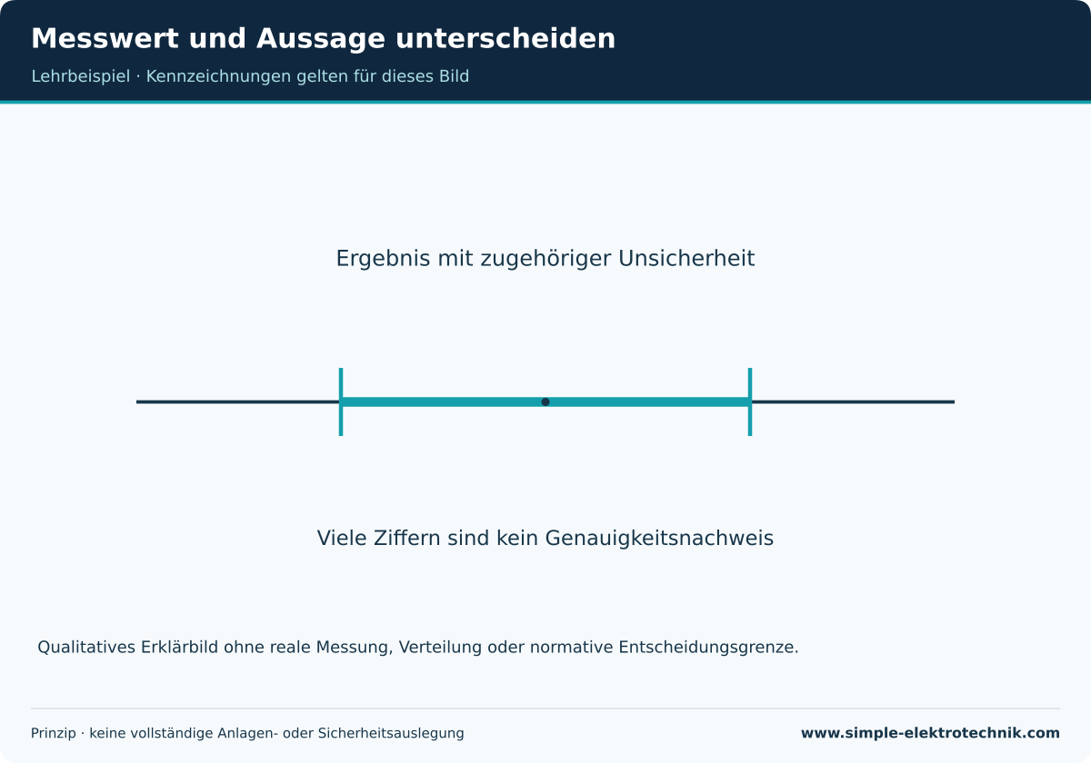 Symbolische Unsicherheitsdarstellung ohne reale Messdaten.