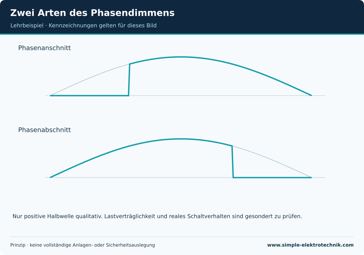 Qualitative positive Halbwelle: verzögerter Beginn oder vorzeitiges Ende.