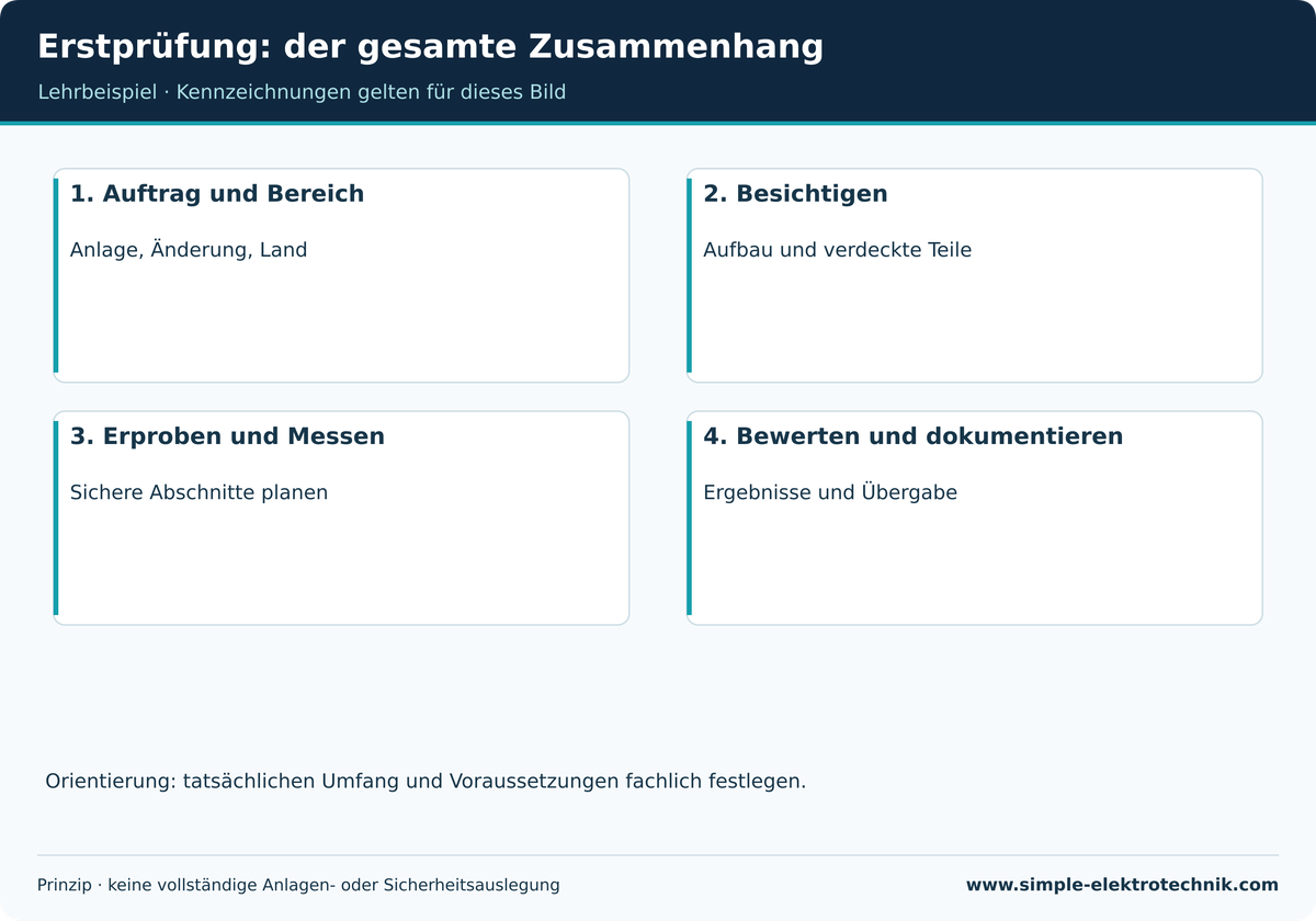 Lehrdarstellung: Erstprüfung: der gesamte Zusammenhang. Grenzen und Voraussetzungen im zugehörigen Text beachten.