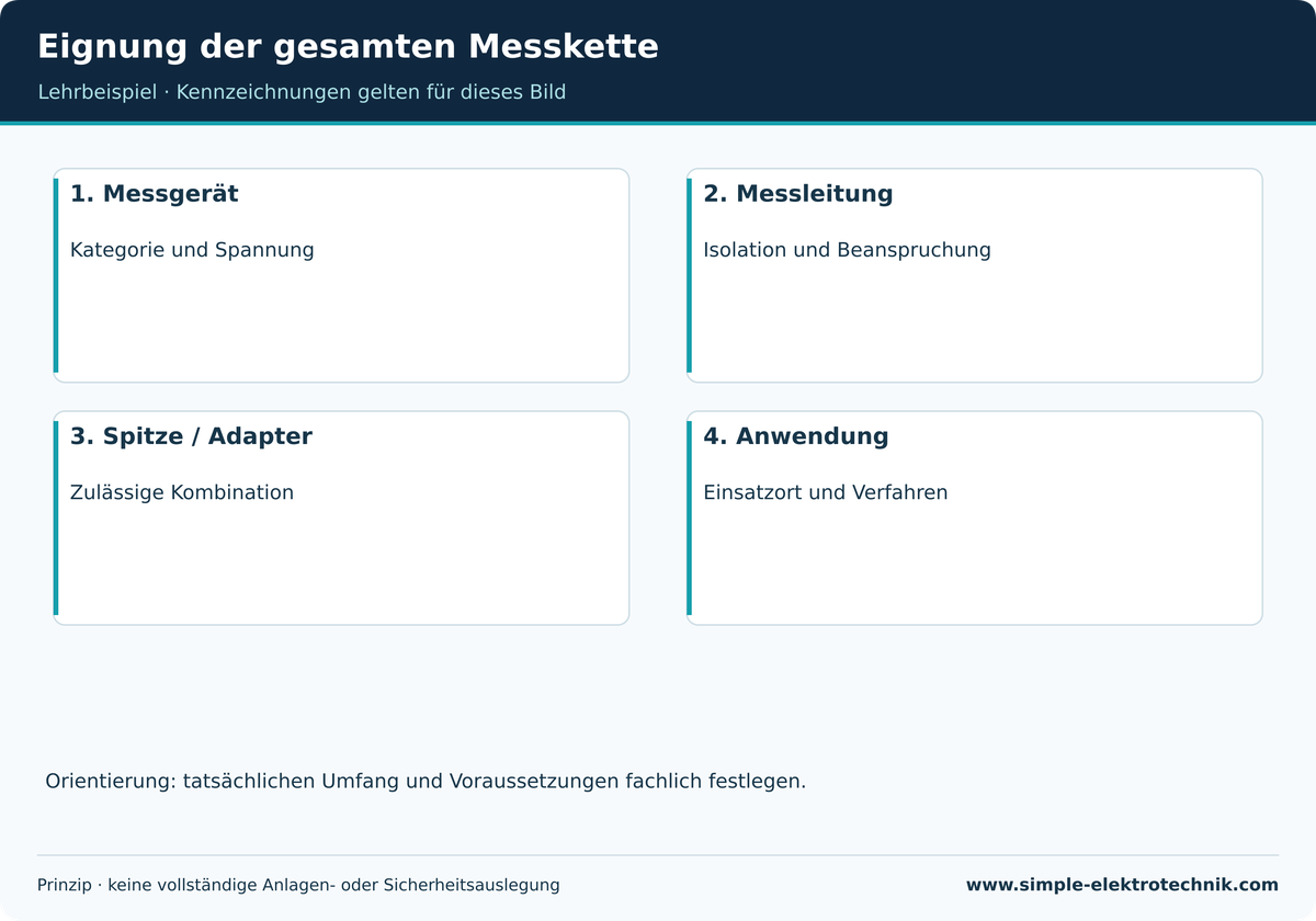 Eignung der gesamten Messkette Eignung der gesamten Messkette. Die geringste Eignung eines verwendeten Teils begrenzt die Kombination.