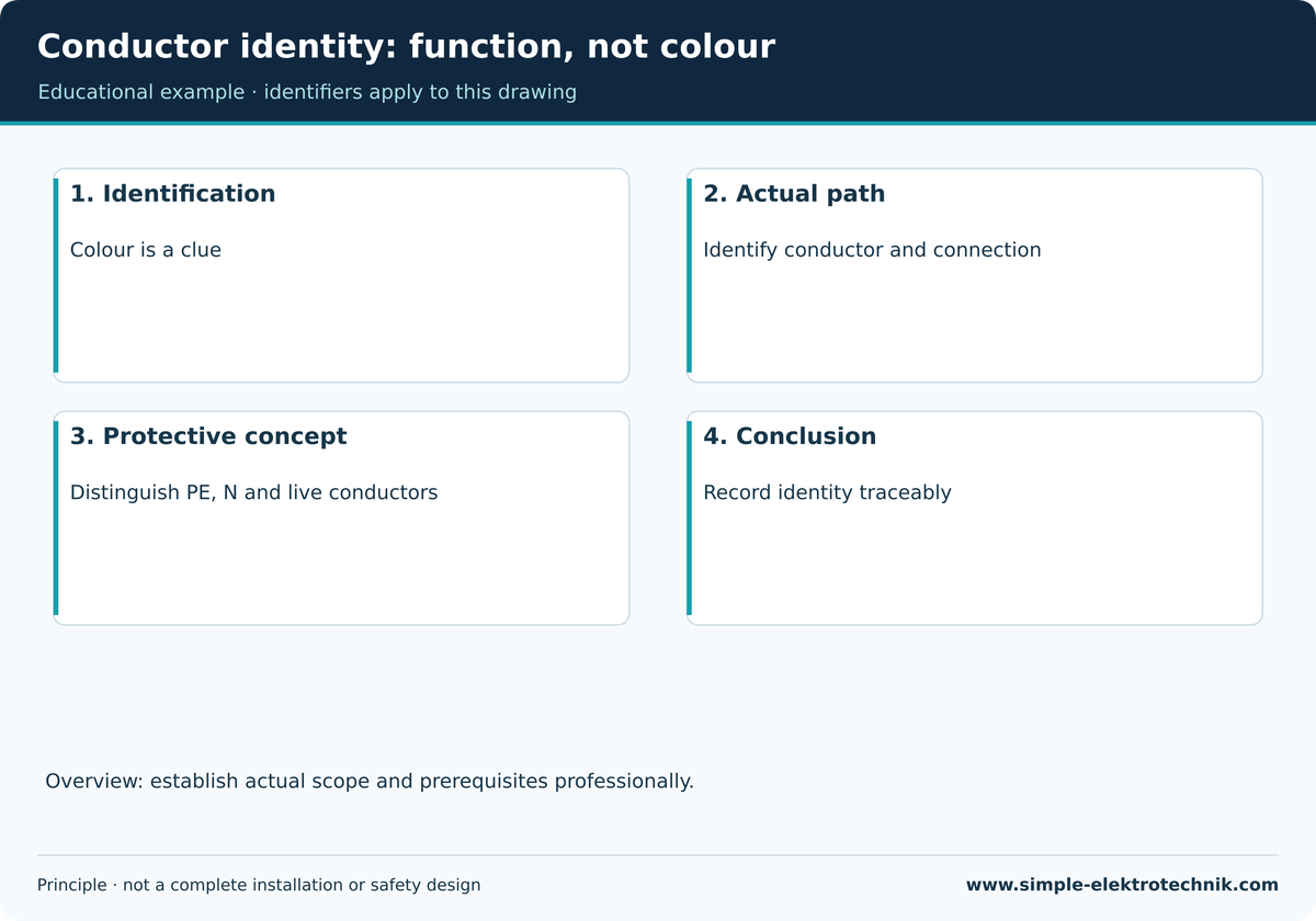 Conductor identity: function, not colour Teaching illustration: Conductor identity: function, not colour. See the accompanying text for prerequisites and limits.