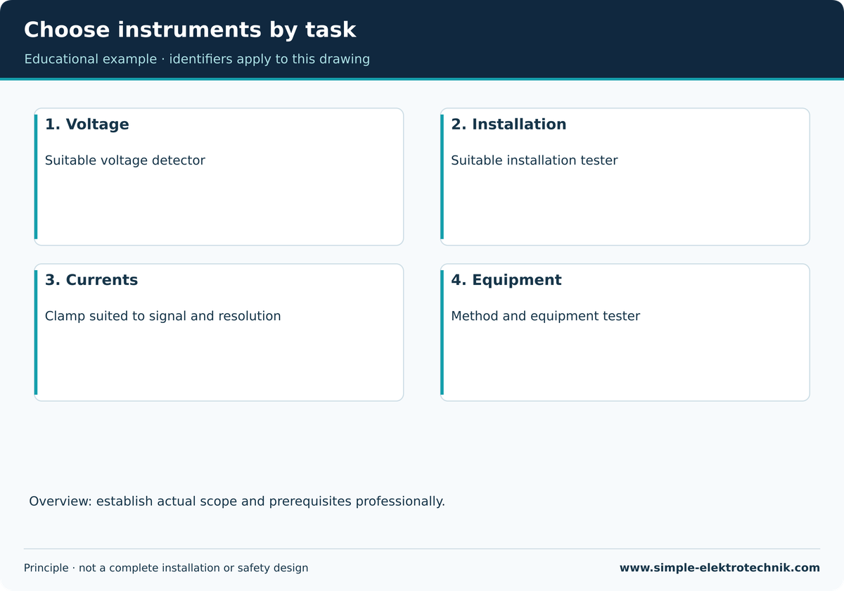 Choose instruments by task Choose instruments by task. The least suitable component limits the assembly.