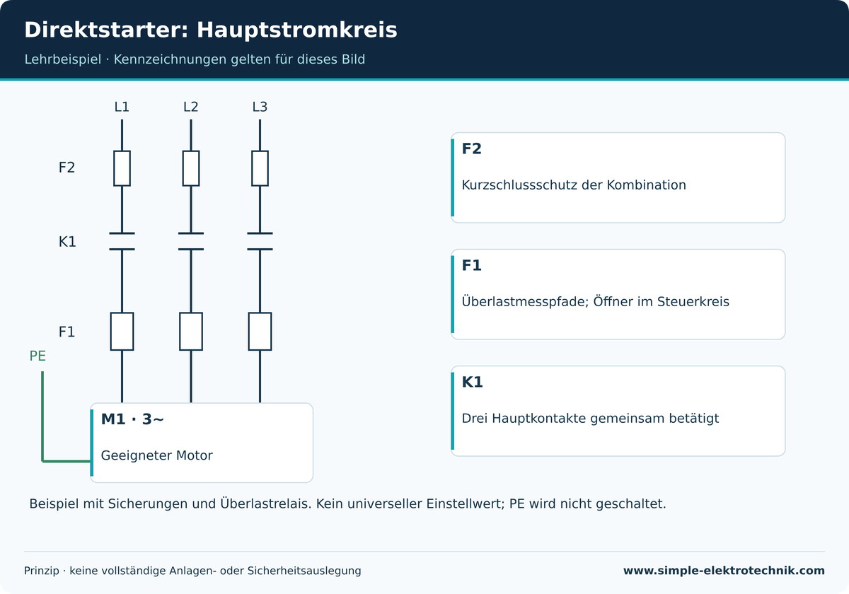 Direktstarter: Hauptstromkreis Direktstarter: Hauptstromkreis