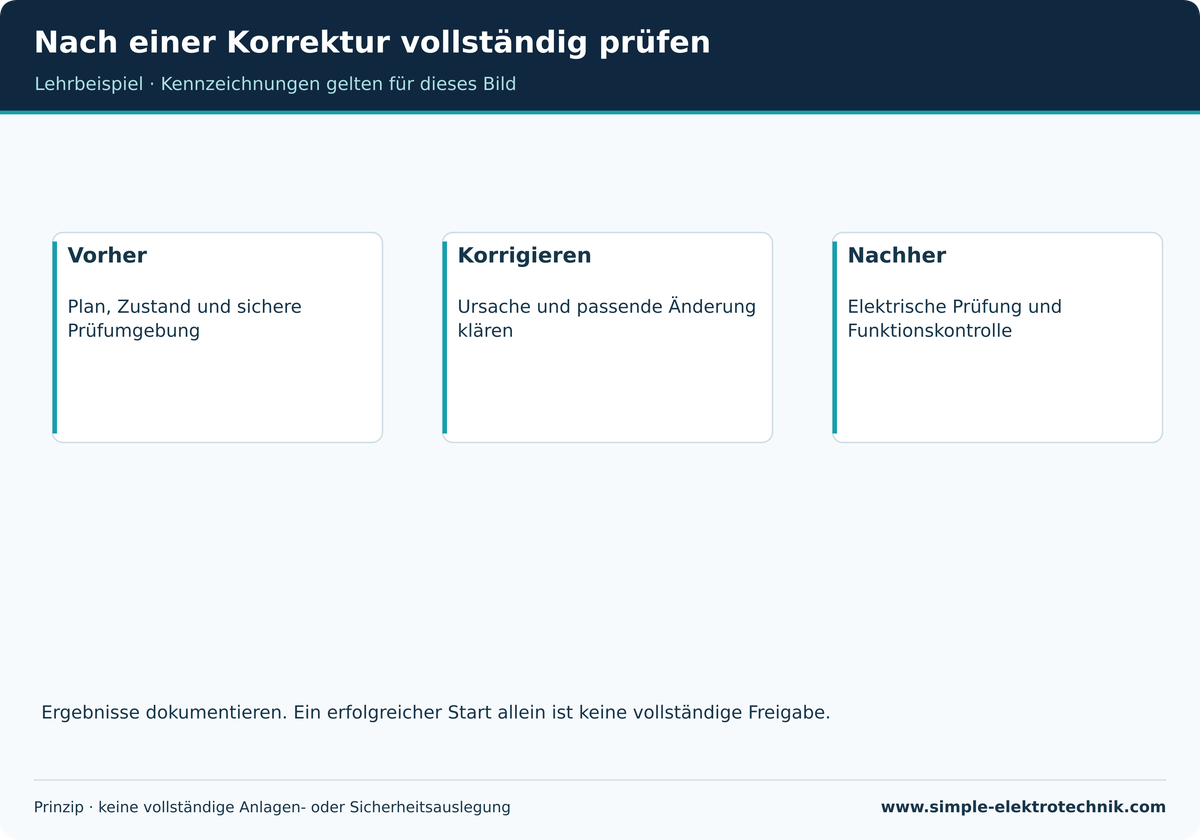 Nach einer Korrektur vollständig prüfen Nach einer Korrektur vollständig prüfen