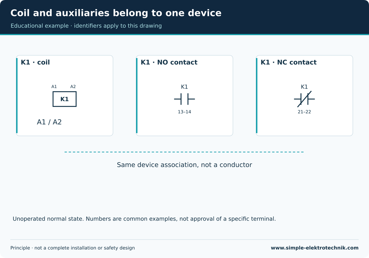 Coil and auxiliaries belong to one device Coil and auxiliaries belong to one device